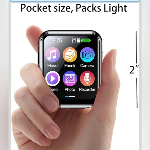 MP3 Player with 128GB TF Card, Bluetooth 5.4 Lossless Sound Audio Player - Picture 3 of 5